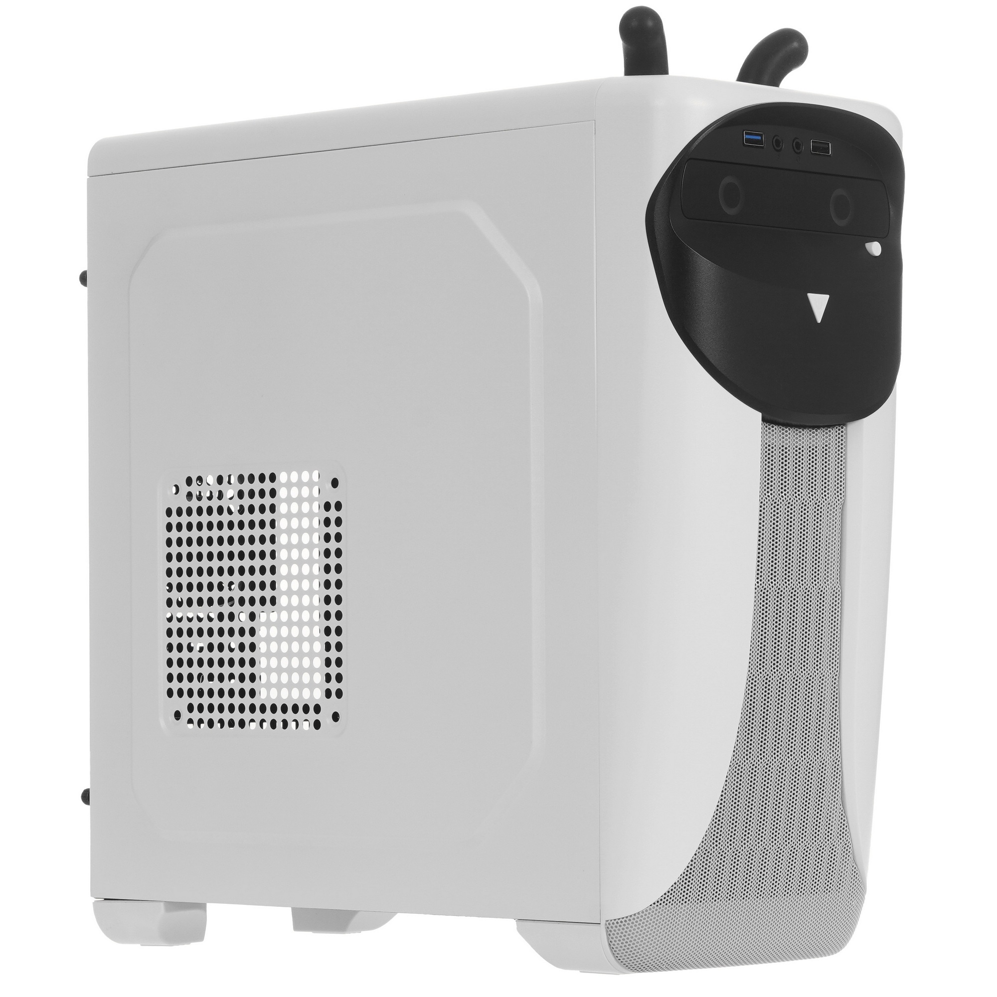 Компьютерный корпус GameMax Cute OWL, без БП (Midi Tower, ., 1*USB3.0 + 2*USB2.0, 2*120мм), Черный/б