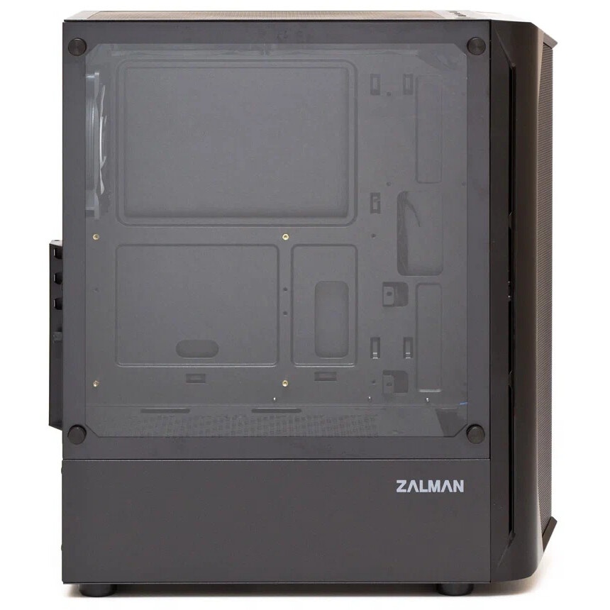 Компьютерный корпус  HSPD M521, Mesh Mid Tower, Black, slide TG, 0.45 SPCC, 4x120mm ARGB ATX, mATX,