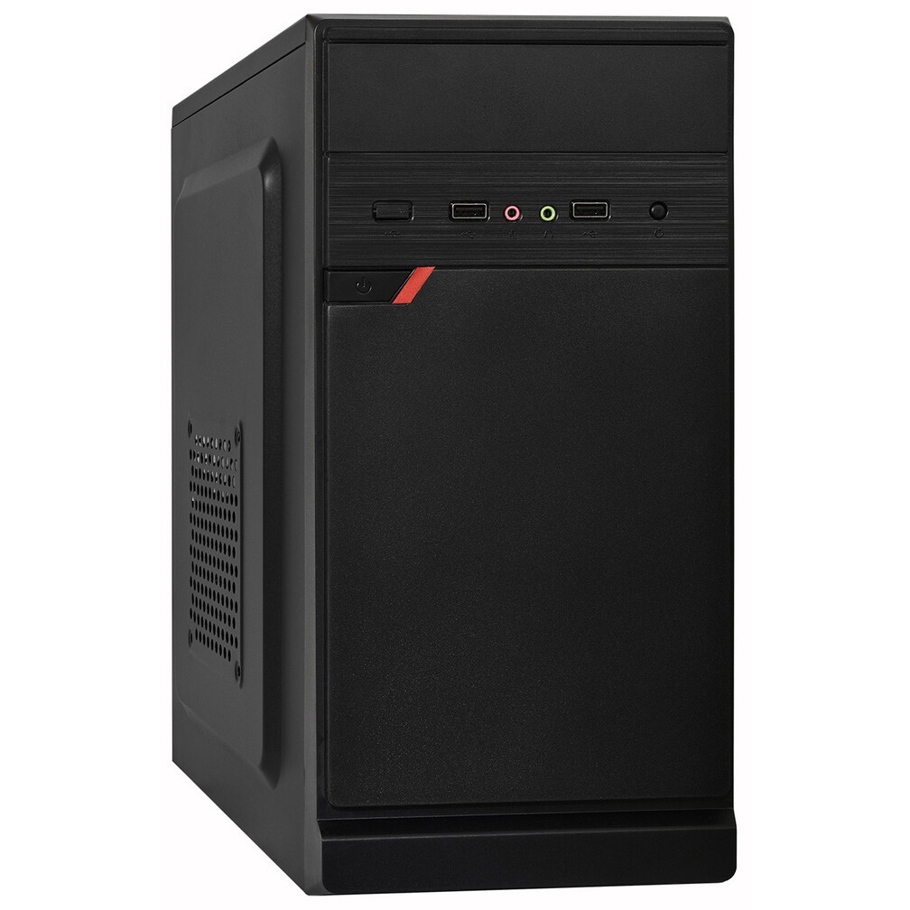 Корпус Minitower ExeGate BAA-106-UNS400 (mATX, БП UNS400 с вент. 12см, 2*USB, аудио, черный)