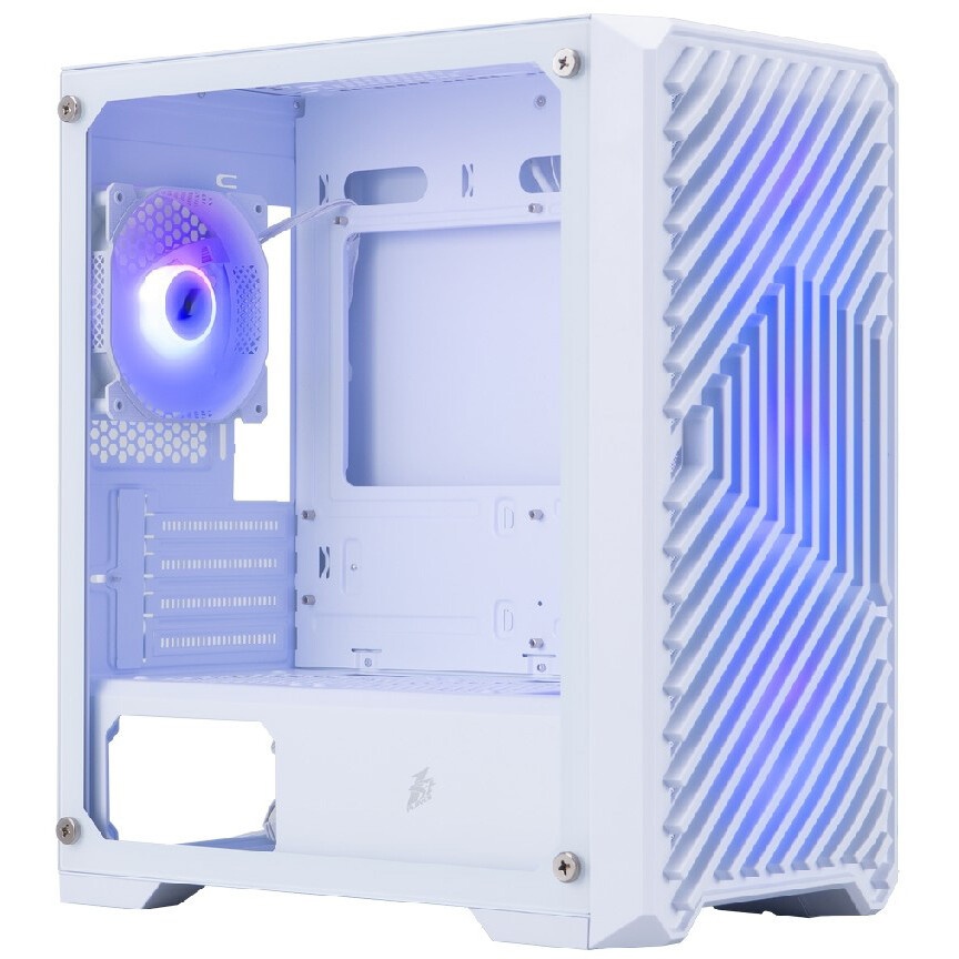 Корпус 1STPLAYER TRILOBITE T5 ARGB White / mATX / 4x120mm ARGB fans / T5-WH-4F7-W