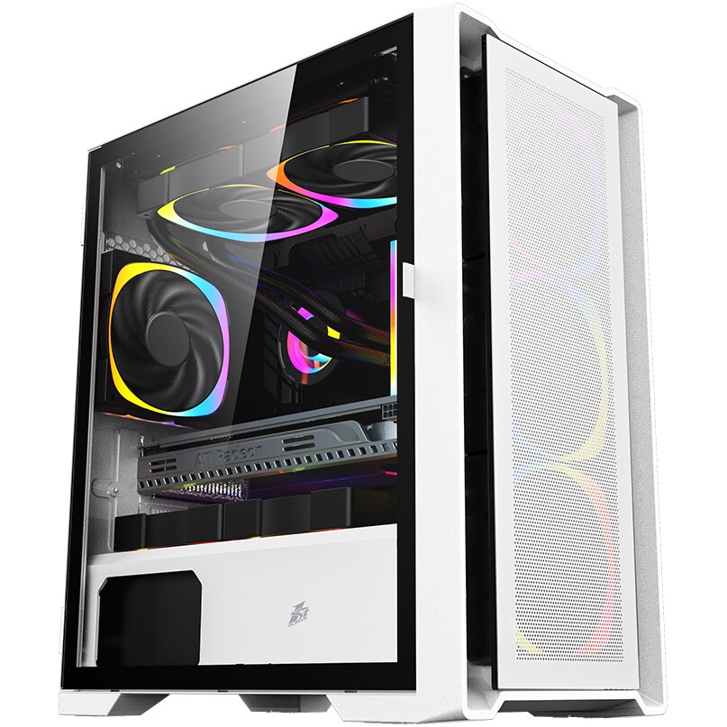 Корпус 1STPLAYER TRILOBITE T5 ARGB White / mATX / 4x120mm ARGB fans / T5-WH-4F7-W