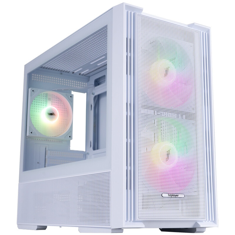 Корпус 1STPLAYER TRILOBITE T5 ARGB White / mATX / 4x120mm ARGB fans / T5-WH-4F7-W