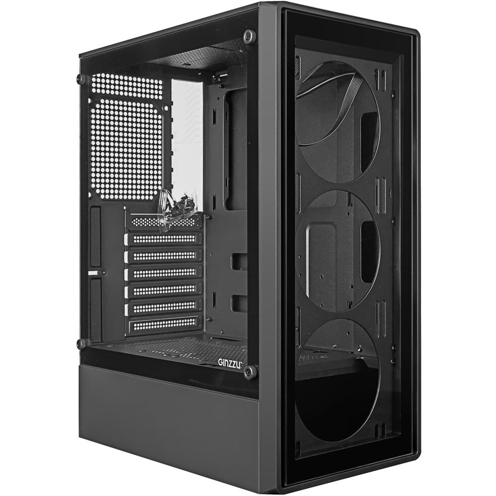 Компьютерный корпус Ginzzu CL125 ATX передняя панель Стекло