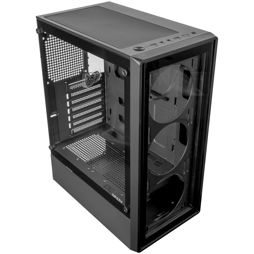 Компьютерный корпус Ginzzu CL125 ATX передняя панель Стекло
