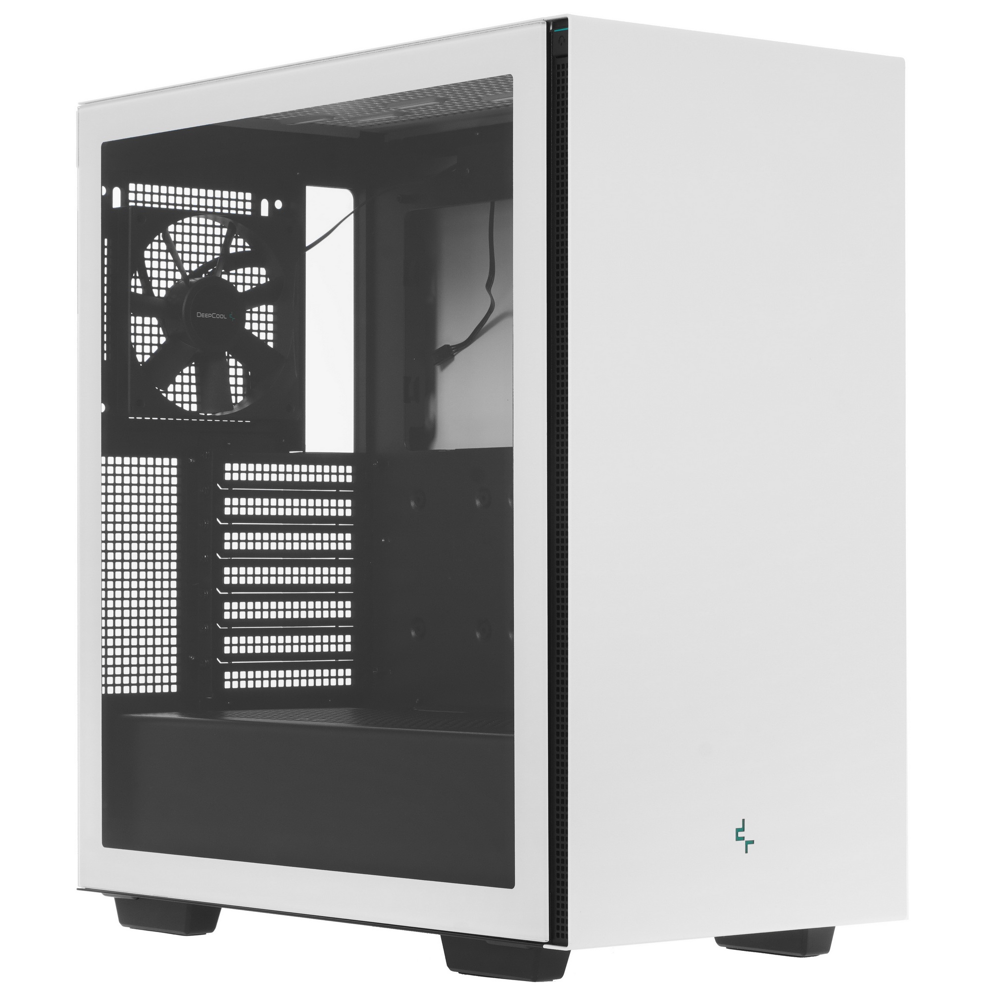 Компьютерный корпус Deepcool CH510 WH без БП, боковое окно (закаленное стекло), 1x120мм вентилятор с