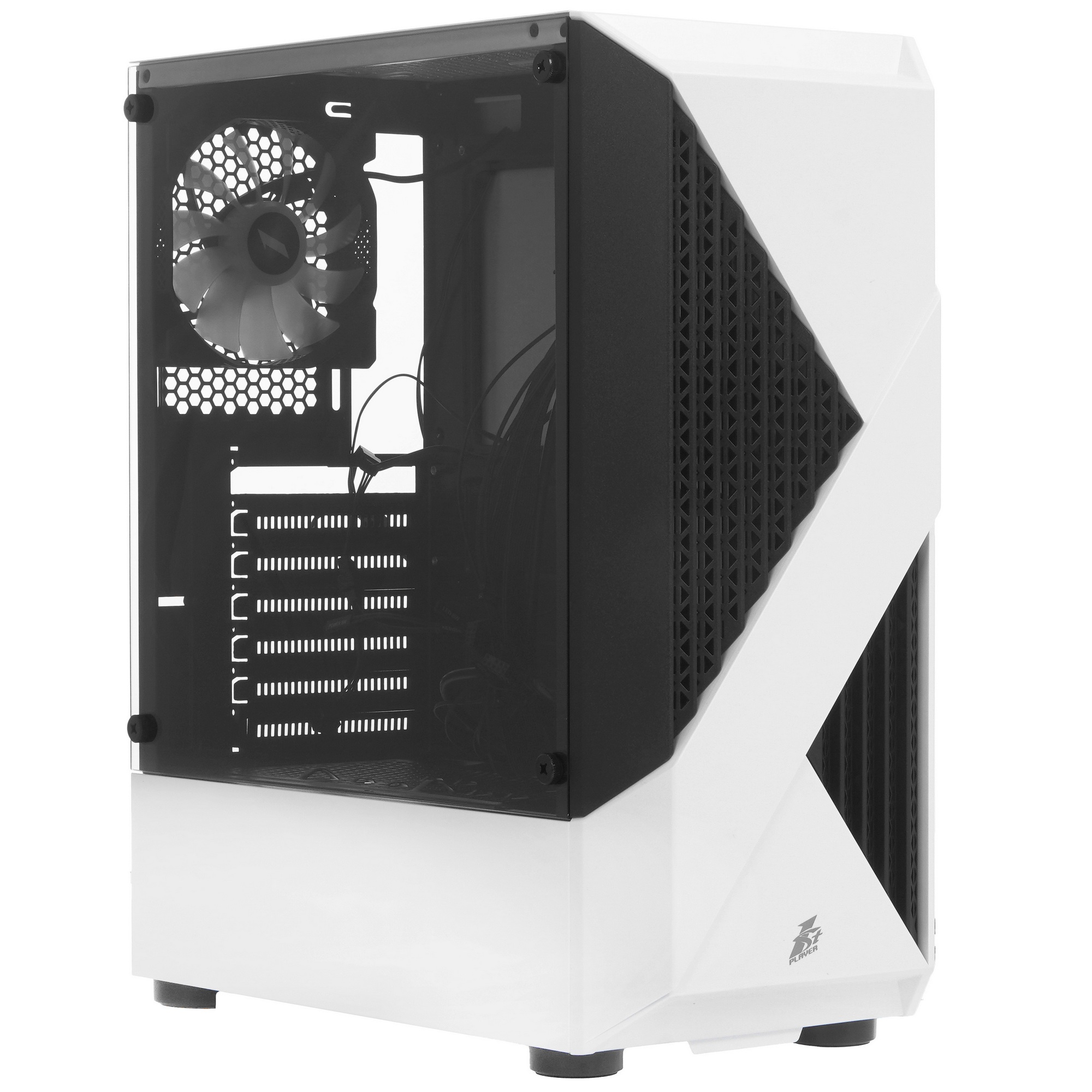 Компьютерный корпус 1STPLAYER FIREROSE F3-A White / ATX, TG / 4x120mm LED fans inc. / F3-A-WH-4F1