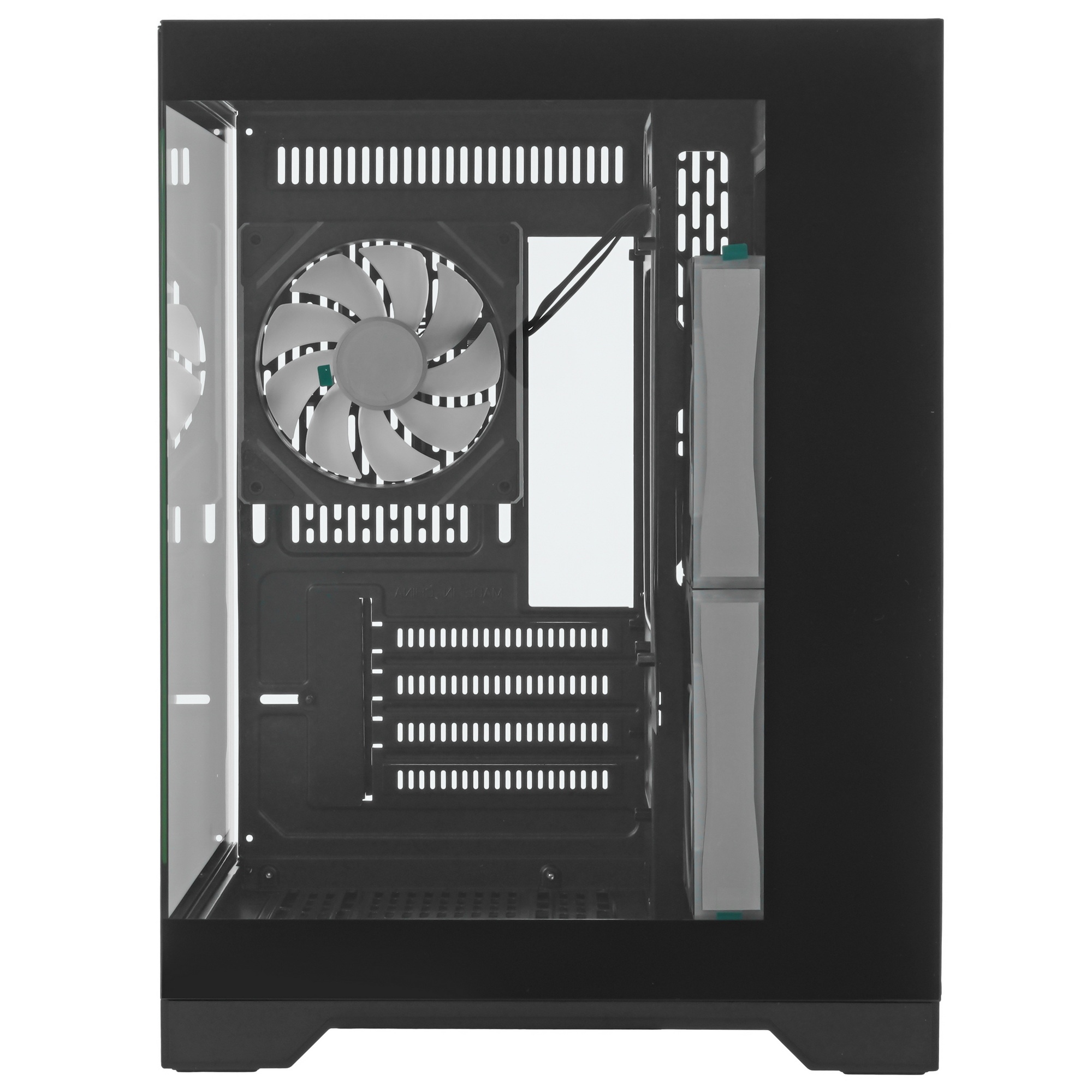 Корпус 1STPLAYER MEGAVIEW MV5-TP ARGB Black / mATX / 3x120mm ARGB fans / MV5-TP-BK-2FC7R-1FC7