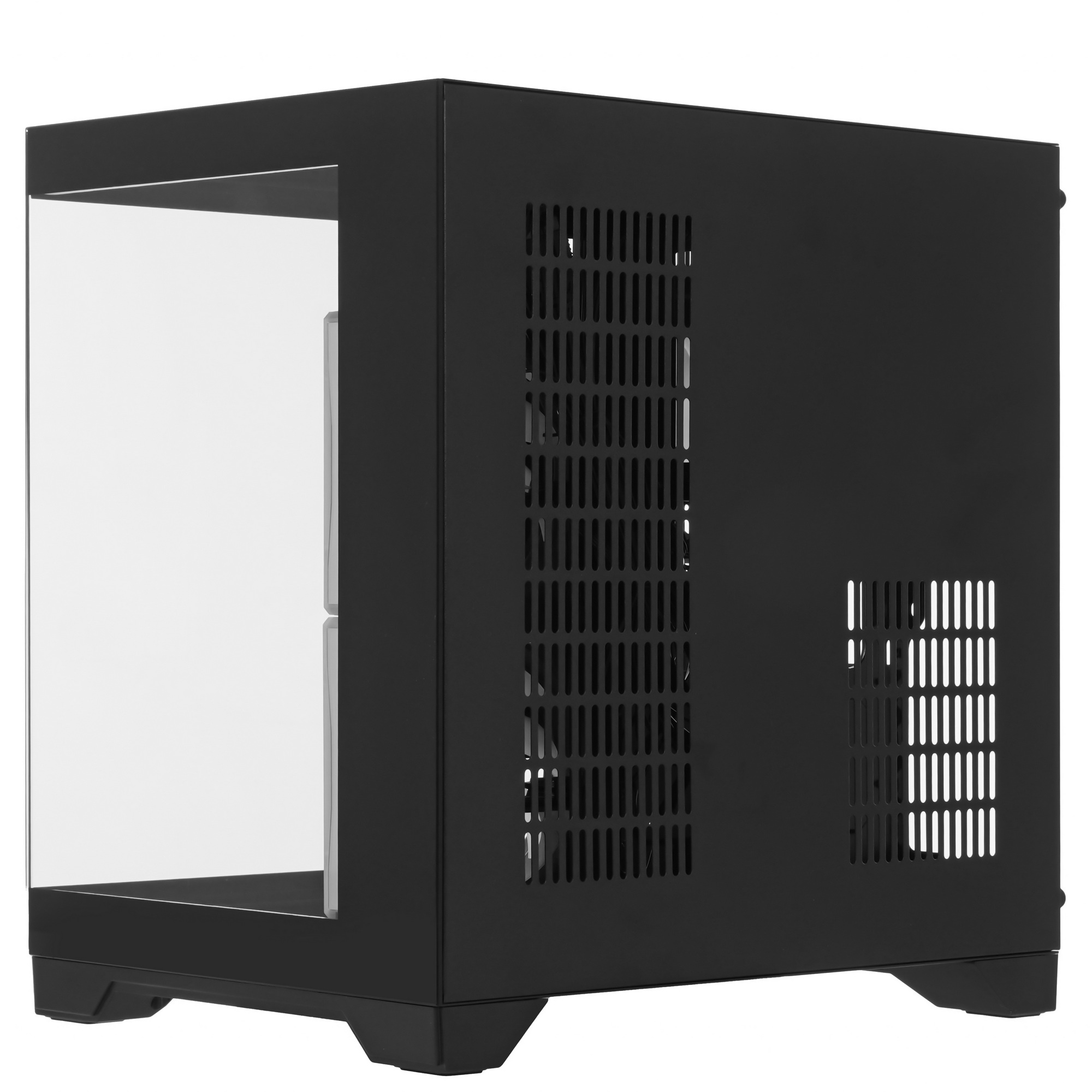 Корпус 1STPLAYER MEGAVIEW MV5-TP ARGB Black / mATX / 3x120mm ARGB fans / MV5-TP-BK-2FC7R-1FC7