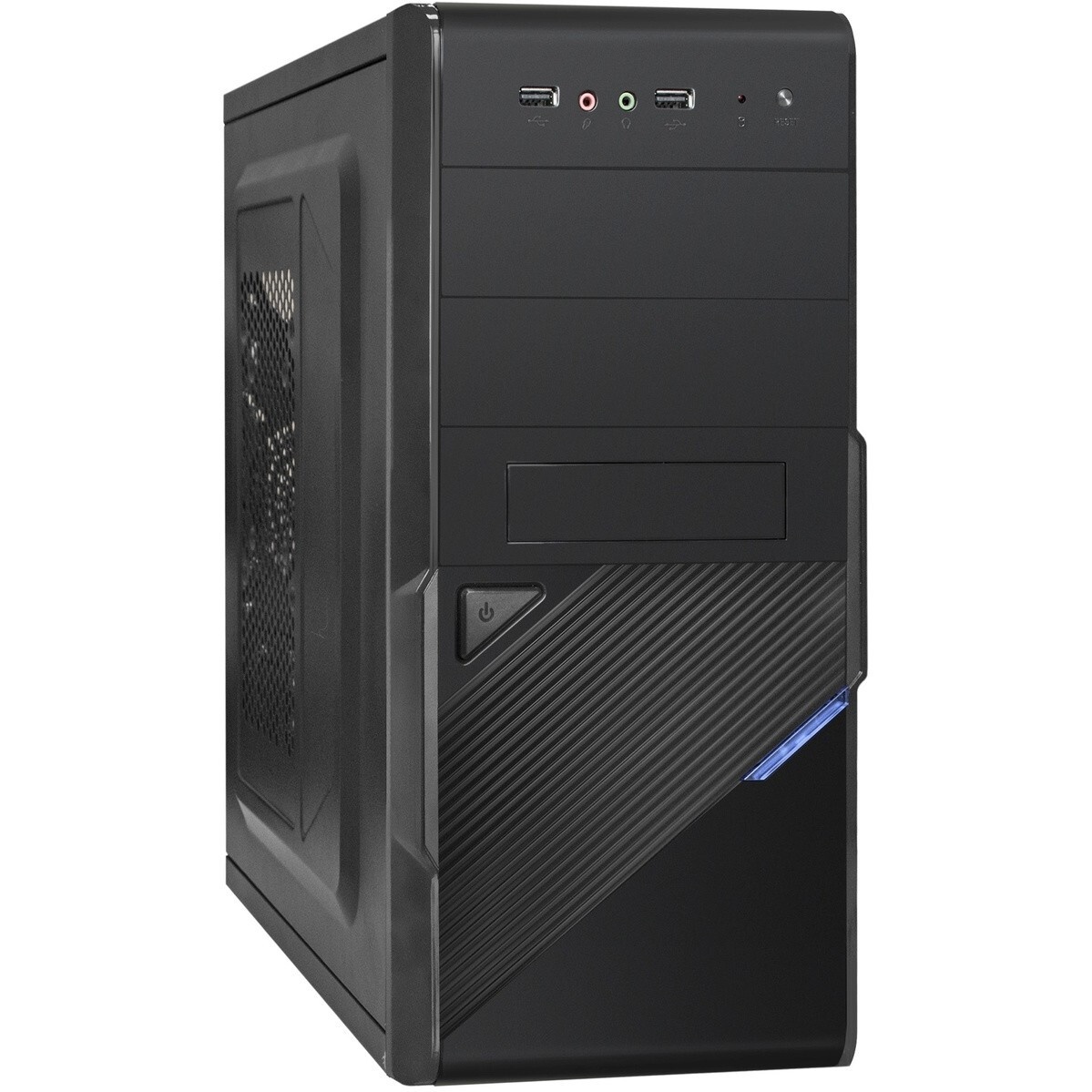 Корпус Minitower ExeGate BAA-106-UNS500 (mATX, БП UNS500 с вент. 12см, 2*USB, аудио, черный)
