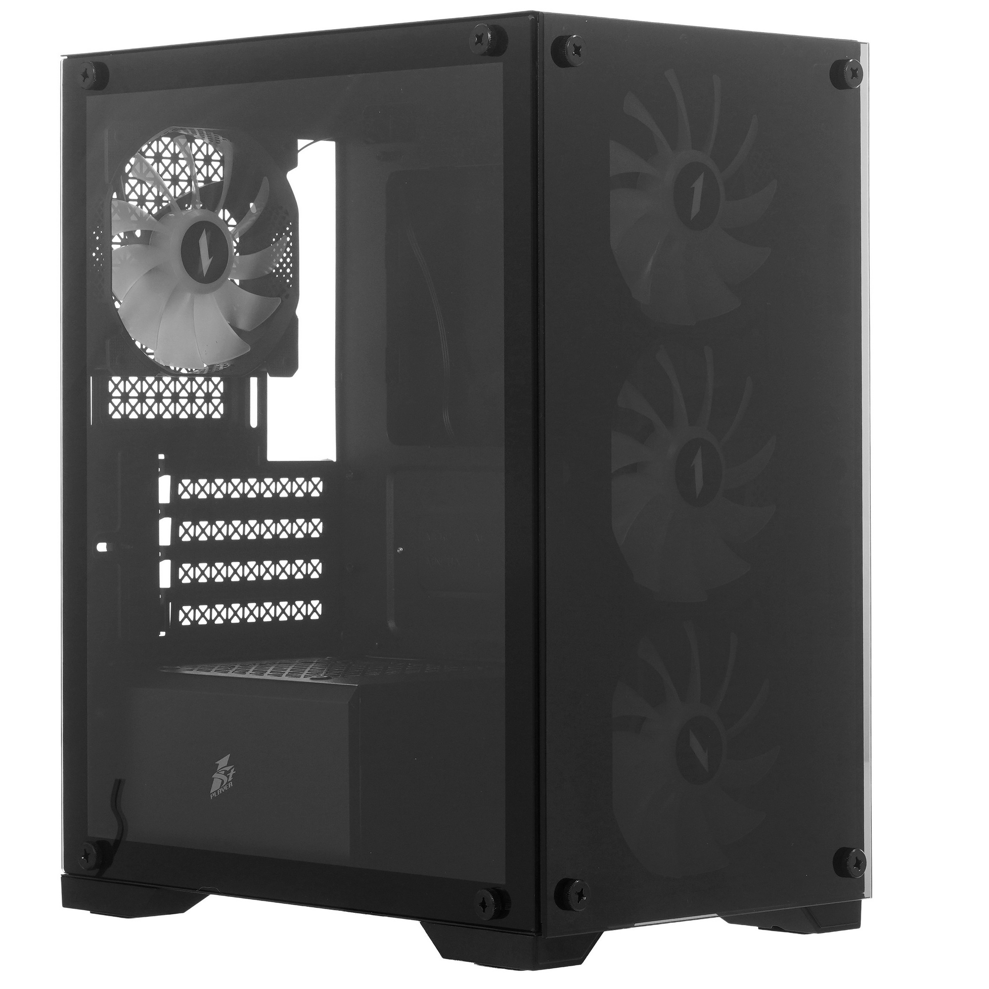 Компьютерный корпус 1STPLAYER FIREBASE X2-M / mATX / 4x120mm FRGB fans / X2-M-BK-4F1