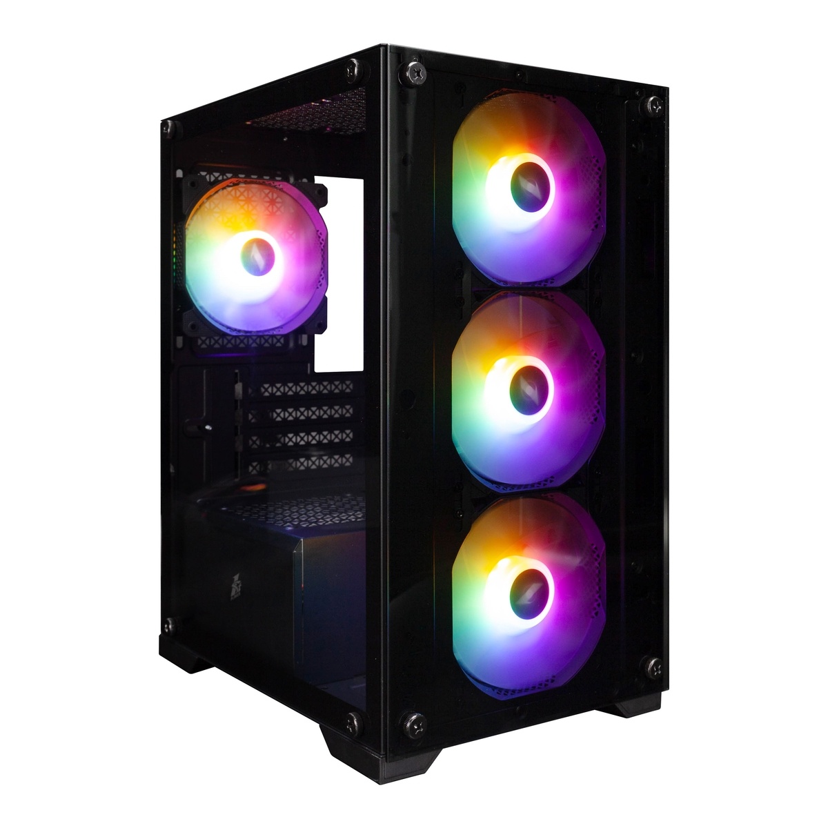 Компьютерный корпус 1STPLAYER FIREBASE X2-M / mATX / 4x120mm FRGB fans / X2-M-BK-4F1