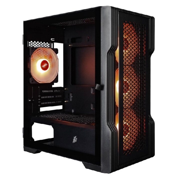 Компьютерный корпус 1STPLAYER DK D7 ARGB Black / mATX / 3x120mm ARGB fans / D7-BK-3F7