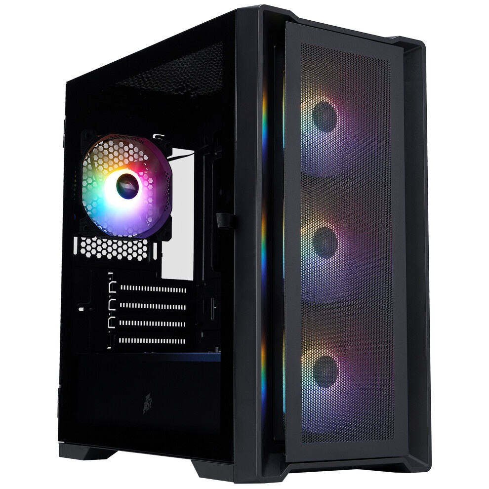 Компьютерный корпус 1STPLAYER DK D7 ARGB Black / mATX / 3x120mm ARGB fans / D7-BK-3F7