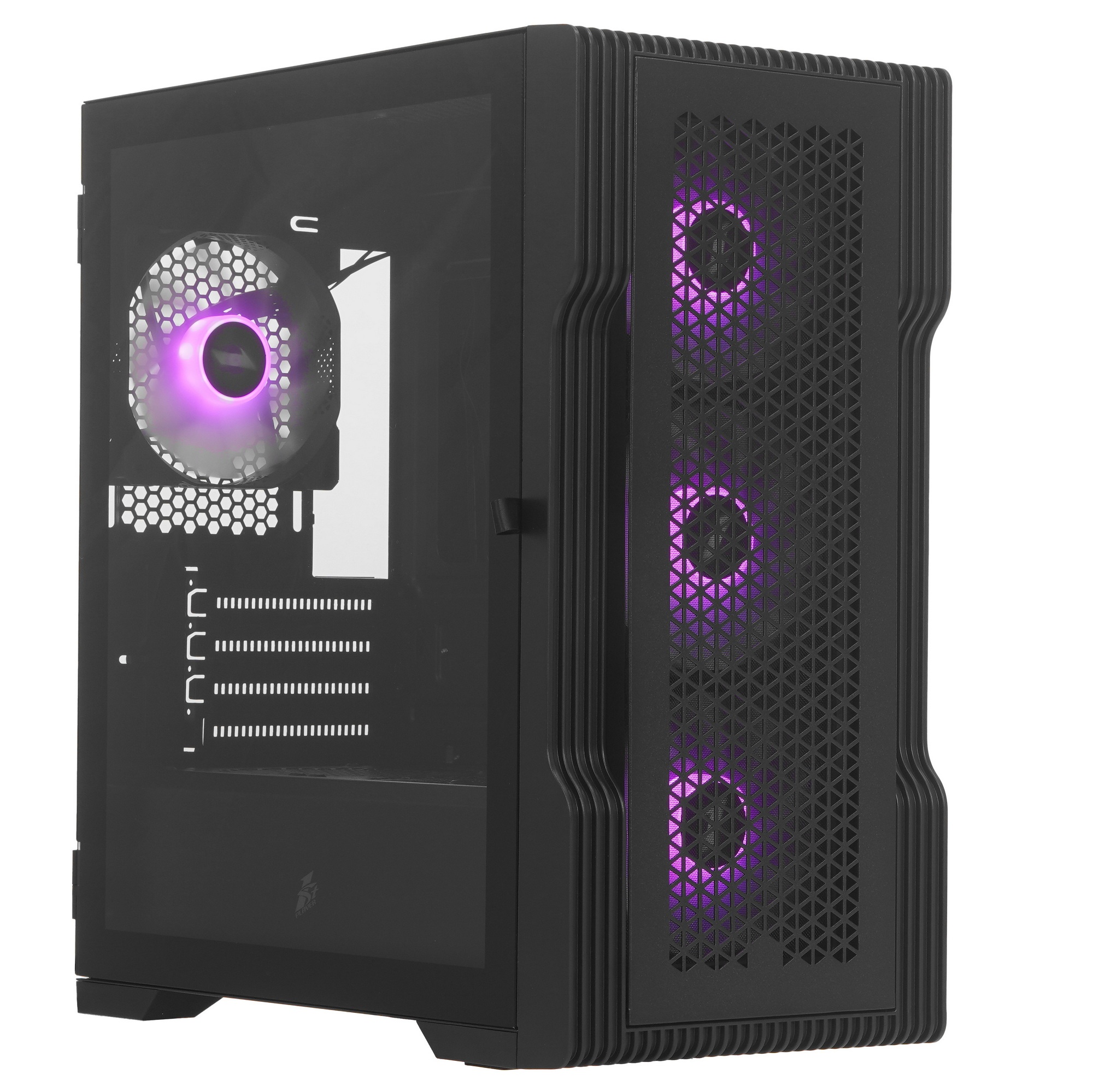 Корпус 1STPLAYER TRILOBITE T3 ARGB Black / mATX / 4x120mm ARGB fans / T3-BK-4F7
