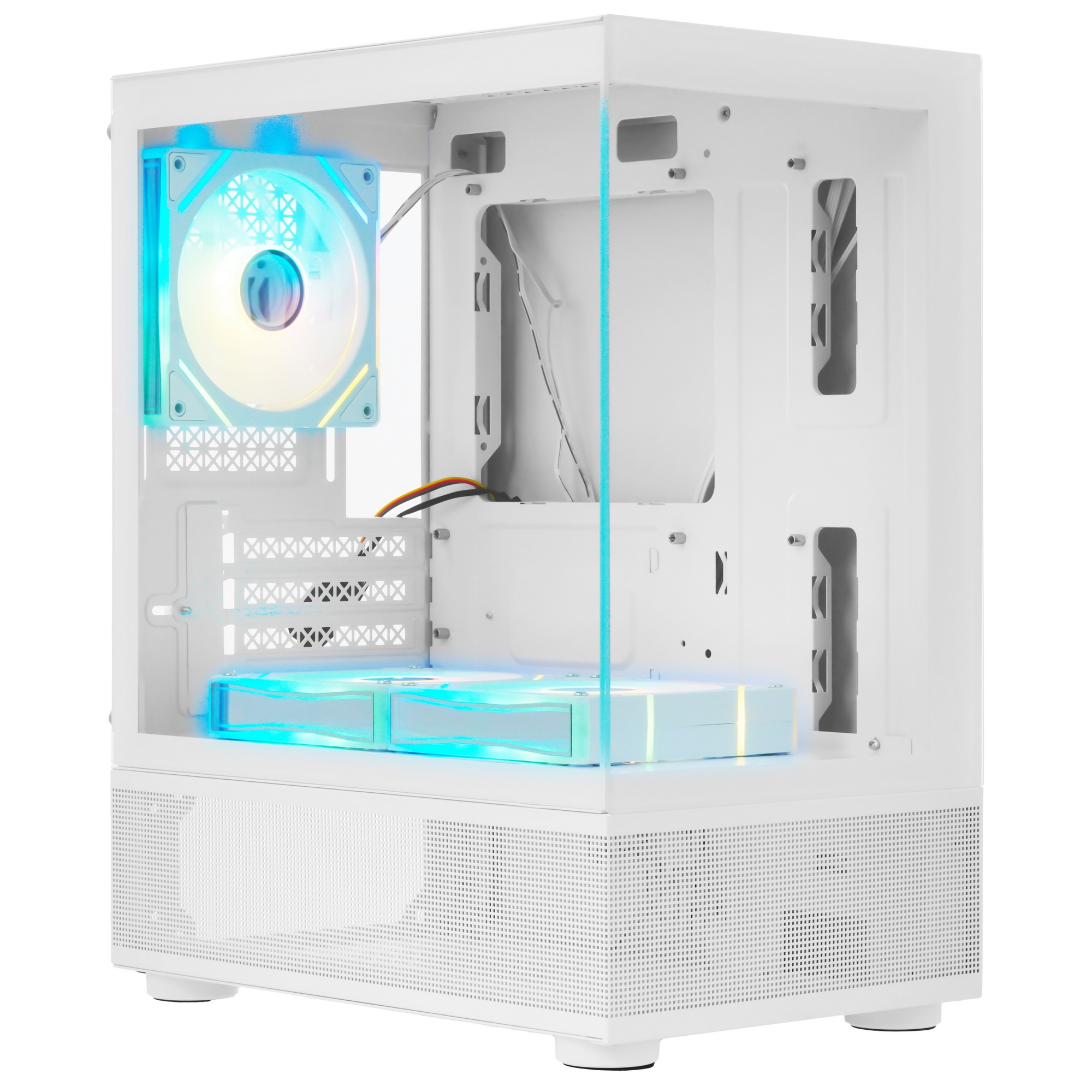 Корпус 1STPLAYER MIKU Mi2-A ARGB White / mATX / 3x120mm ARGB fans / Mi2-A-WH-2FC7R-W-1FC7-W