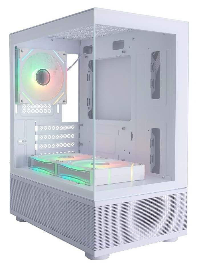 Корпус 1STPLAYER MIKU Mi2-A ARGB White / mATX / 3x120mm ARGB fans / Mi2-A-WH-2FC7R-W-1FC7-W