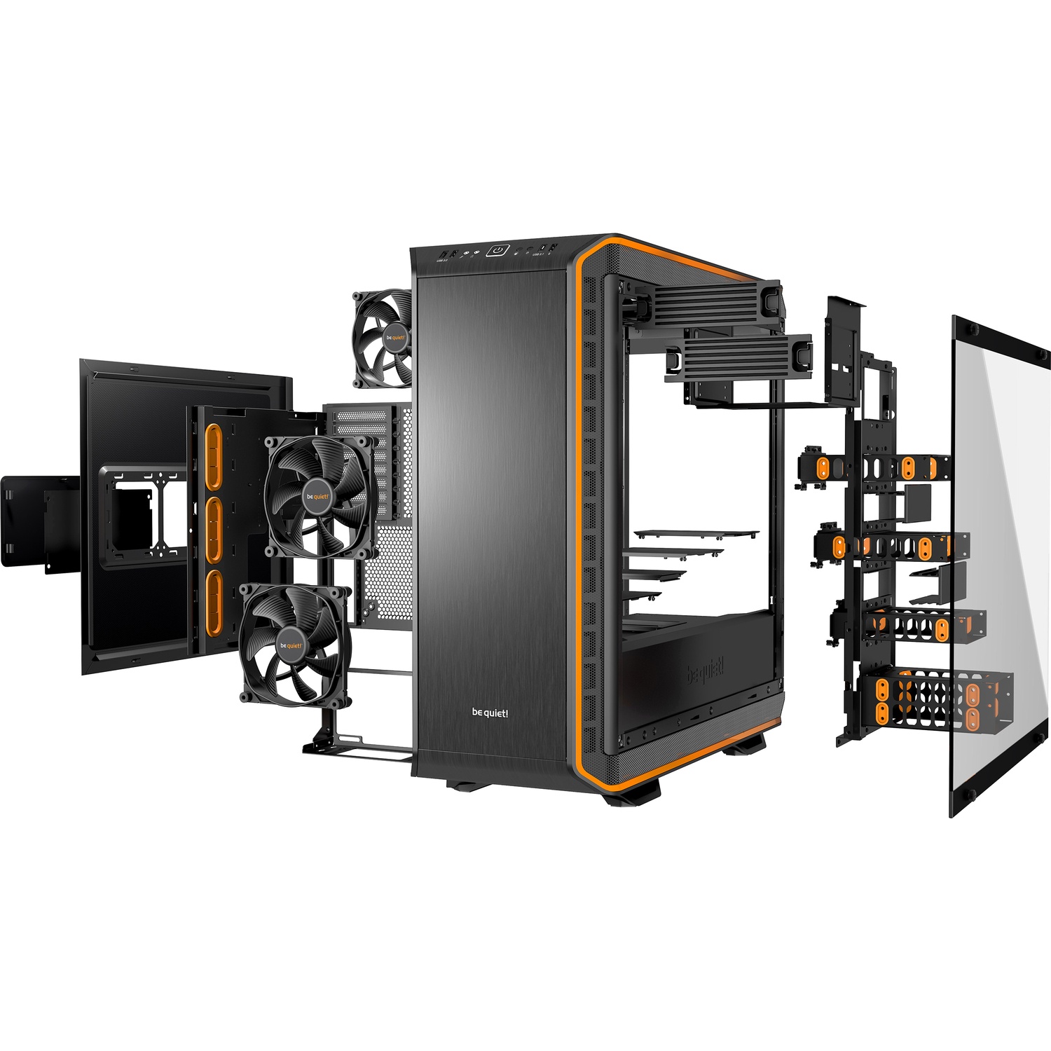 Корпус BE QUIET! DARK BASE PRO 900 ORANGE REV.2 / Full Tower / BGW14