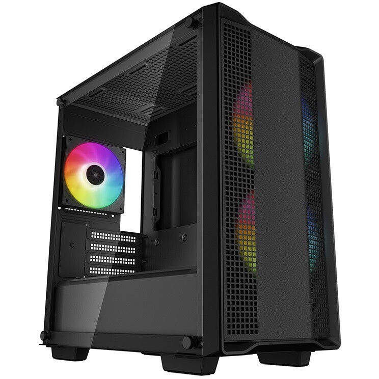 Корпус MiniTower Deepcool CH270 black (Mini-ITX, без БП, 2*Type A+USB Type-C) (R-CH270-BKNDM0-G-1)