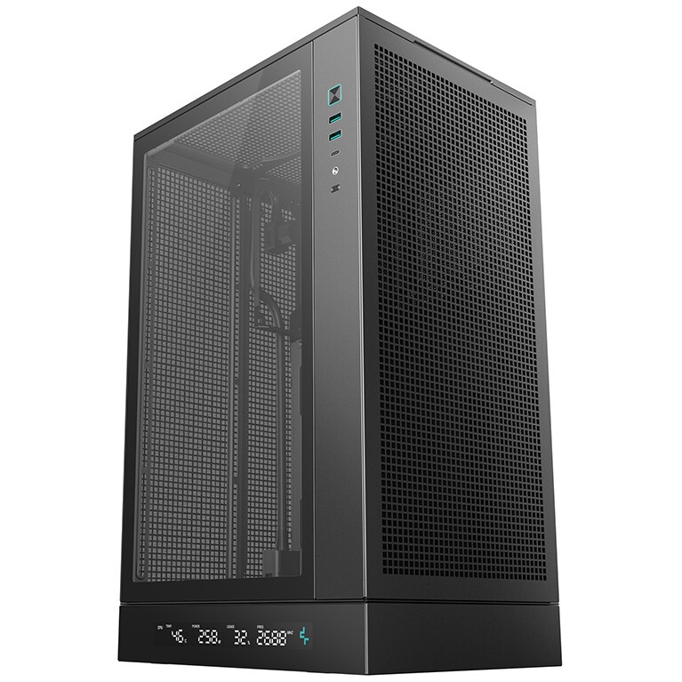 Корпус MiniTower Deepcool CH270 black (Mini-ITX, без БП, 2*Type A+USB Type-C) (R-CH270-BKNDM0-G-1)