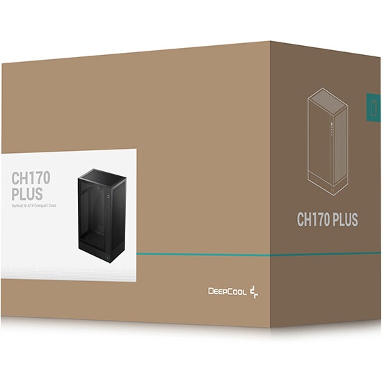 Корпус MiniTower Deepcool CH270 black (Mini-ITX, без БП, 2*Type A+USB Type-C) (R-CH270-BKNDM0-G-1)