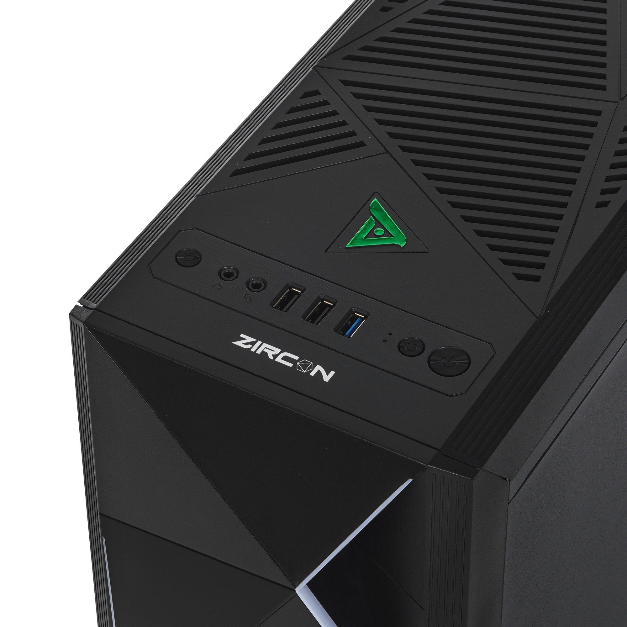 Компьютерный корпус Zircon Ares без БП (Midi Tower, Micro-ATX, Black, 1*USB3.0+2*USB2.0)