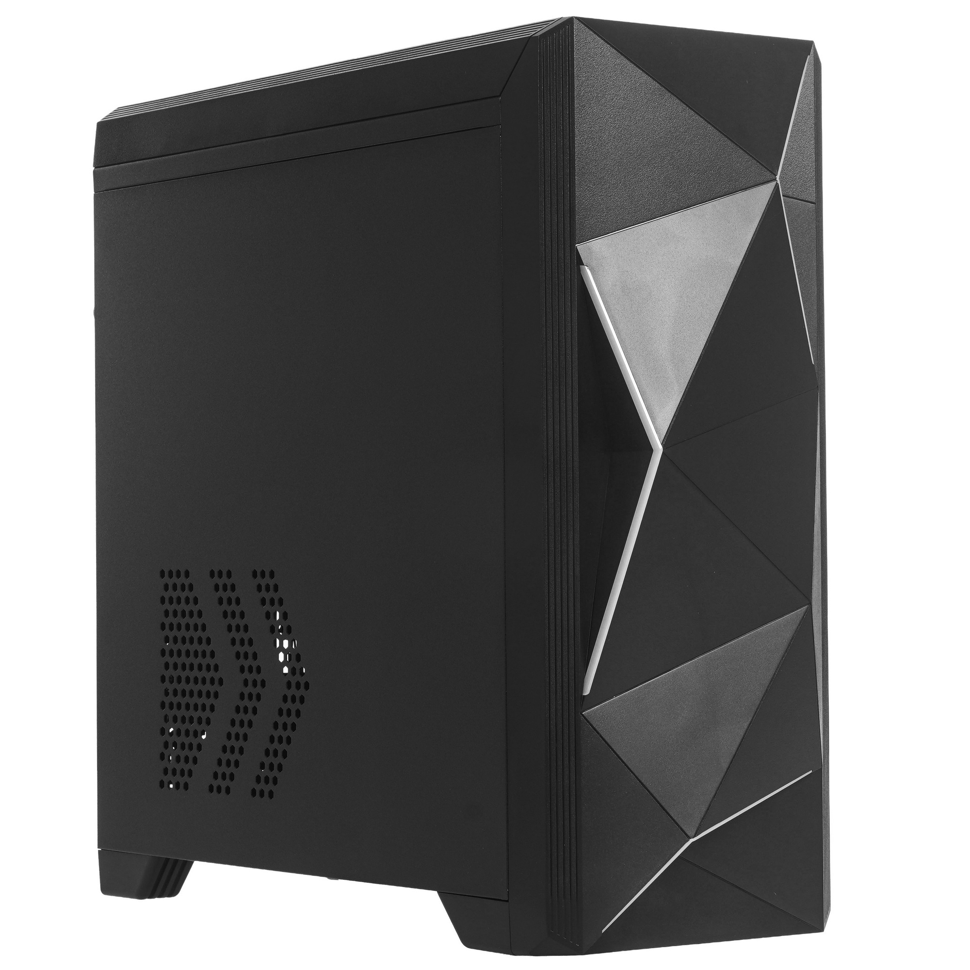 Компьютерный корпус Zircon Ares без БП (Midi Tower, Micro-ATX, Black, 1*USB3.0+2*USB2.0)