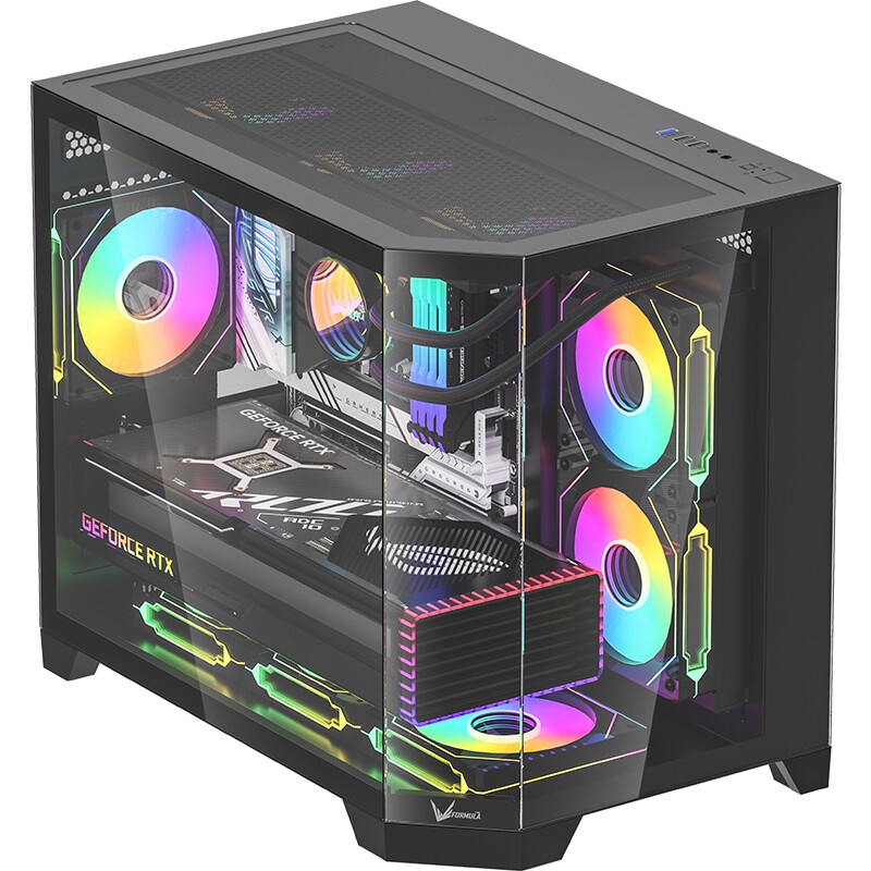 Компьютерный корпус Accord ACC-ZA06B черный без БП ATX 3x120mm 1xUSB2.0 1xUSB3.0 1xUSB3.1 audio