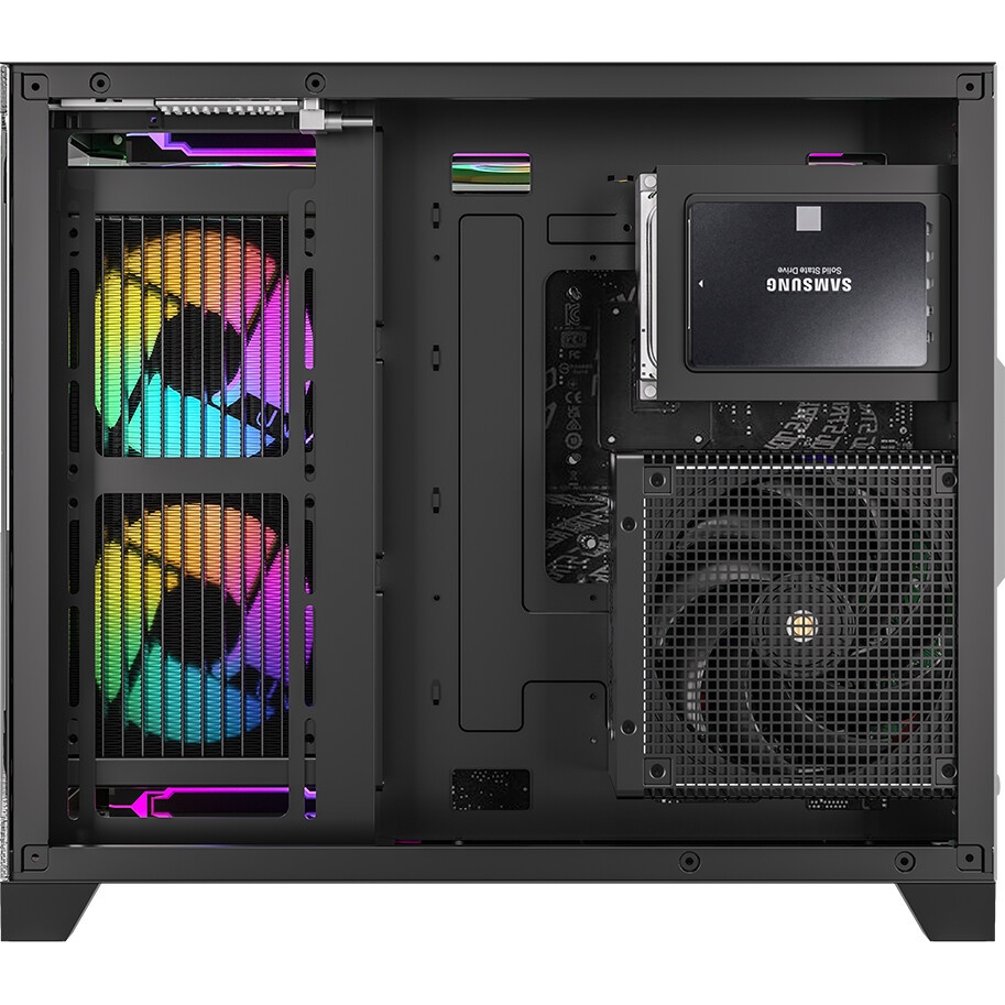 Компьютерный корпус Accord ACC-ZA06B черный без БП ATX 3x120mm 1xUSB2.0 1xUSB3.0 1xUSB3.1 audio