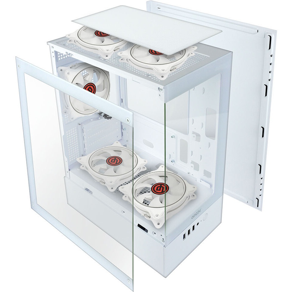 Компьютерный корпус Accord ACC-ZMS03W белый без БП mATX 3x120mm 1xUSB2.0 1xUSB3.0 1xUSB3.1 audio