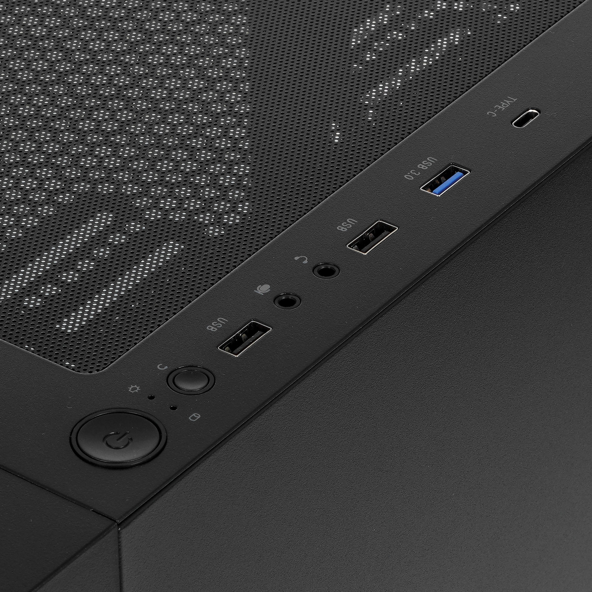 Компьютерный корпус Accord 3501 черный без БП ATX 2xUSB2.0 1xUSB3.0 1xUSB3.1 audio bott PSU