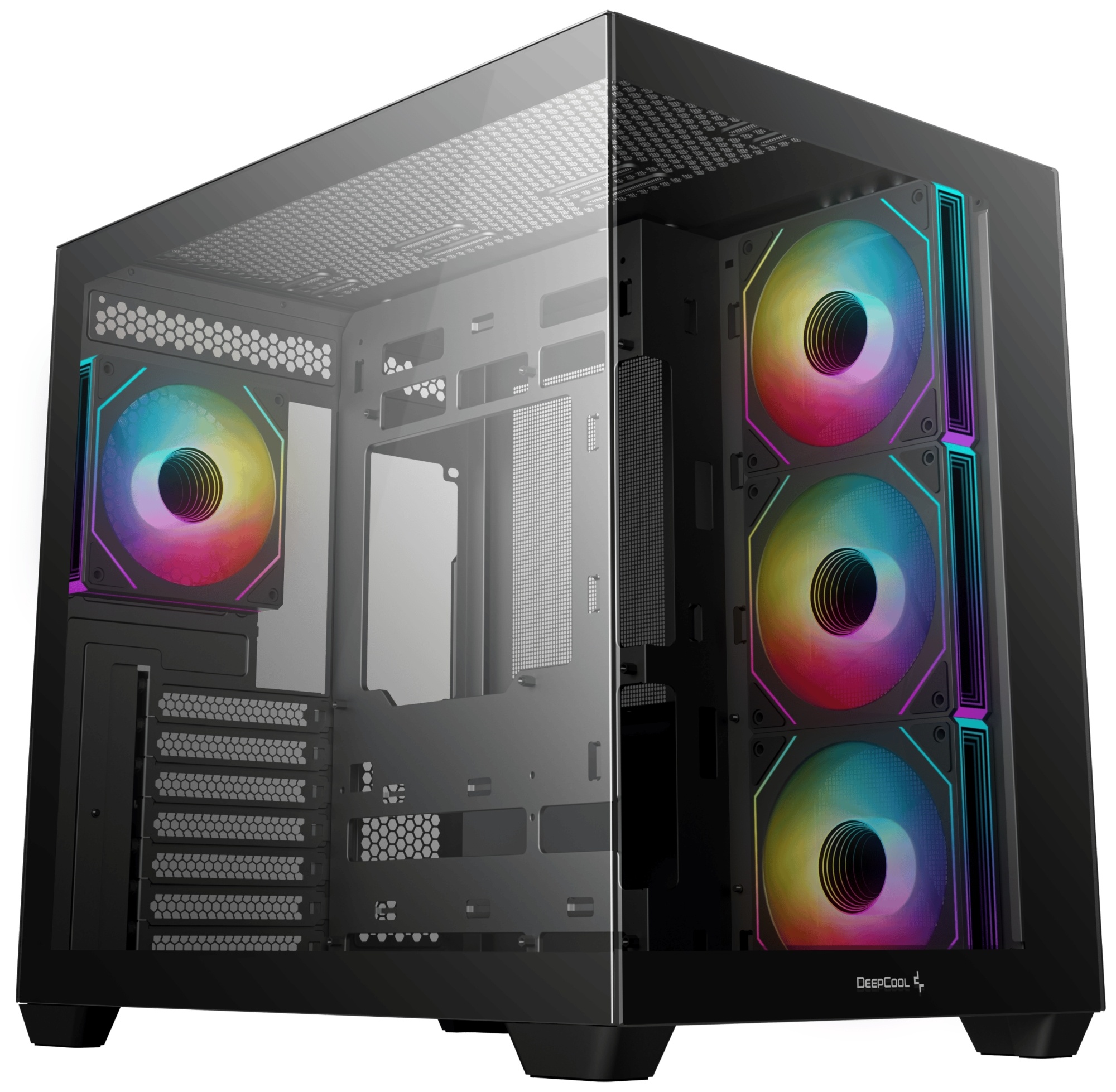 Компьютерный корпус Deepcool CG530 4F черный без БП ATX 2x120mm 2x140mm 2xUSB2.0 1xUSB3.0 audio bott