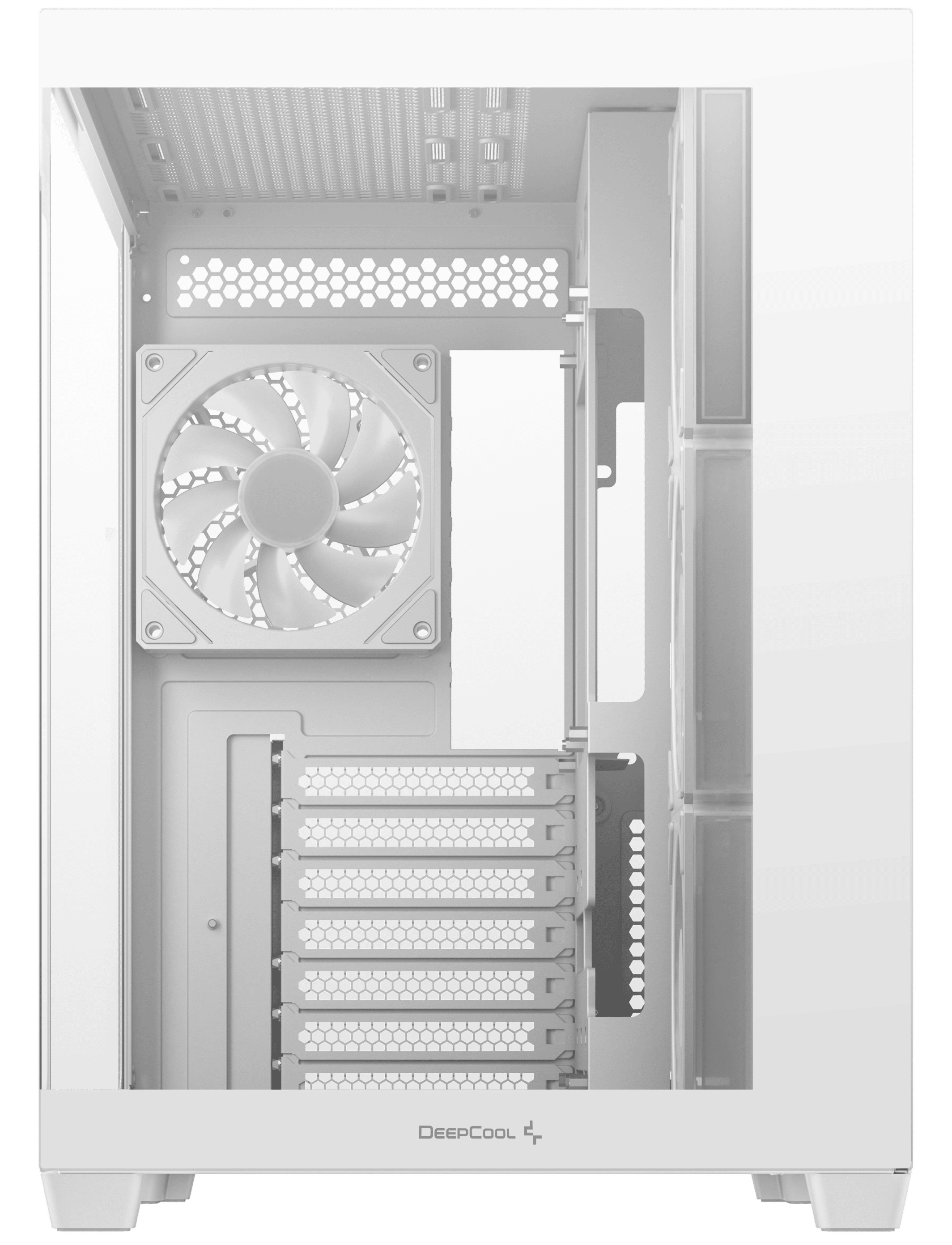 Корпус Deepcool CG530 4F WH без БП, боковое окно (панорама), 3x120мм ARGB Reverce вентилятора на бок