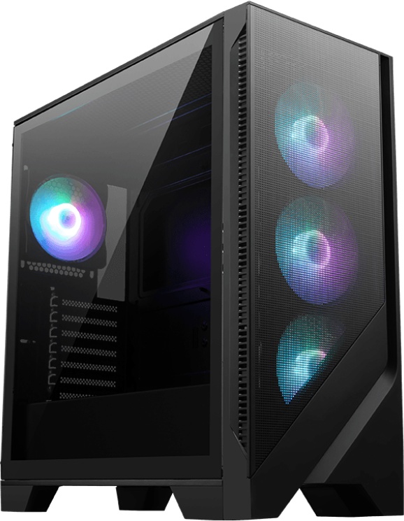 Компьютерный корпус MSI MAG FORGE 320*R* AirFlow Mid-Tower, ATX, 2xUSB 3.2, Audio I/O, 4x120mm ARGB