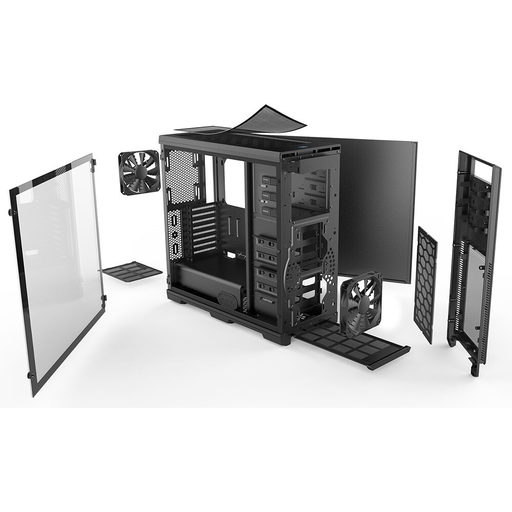 Корпус PHANTEKS Enthoo Pro Tempered Glass, Black, без БП, PWM Hub, Full-Tower