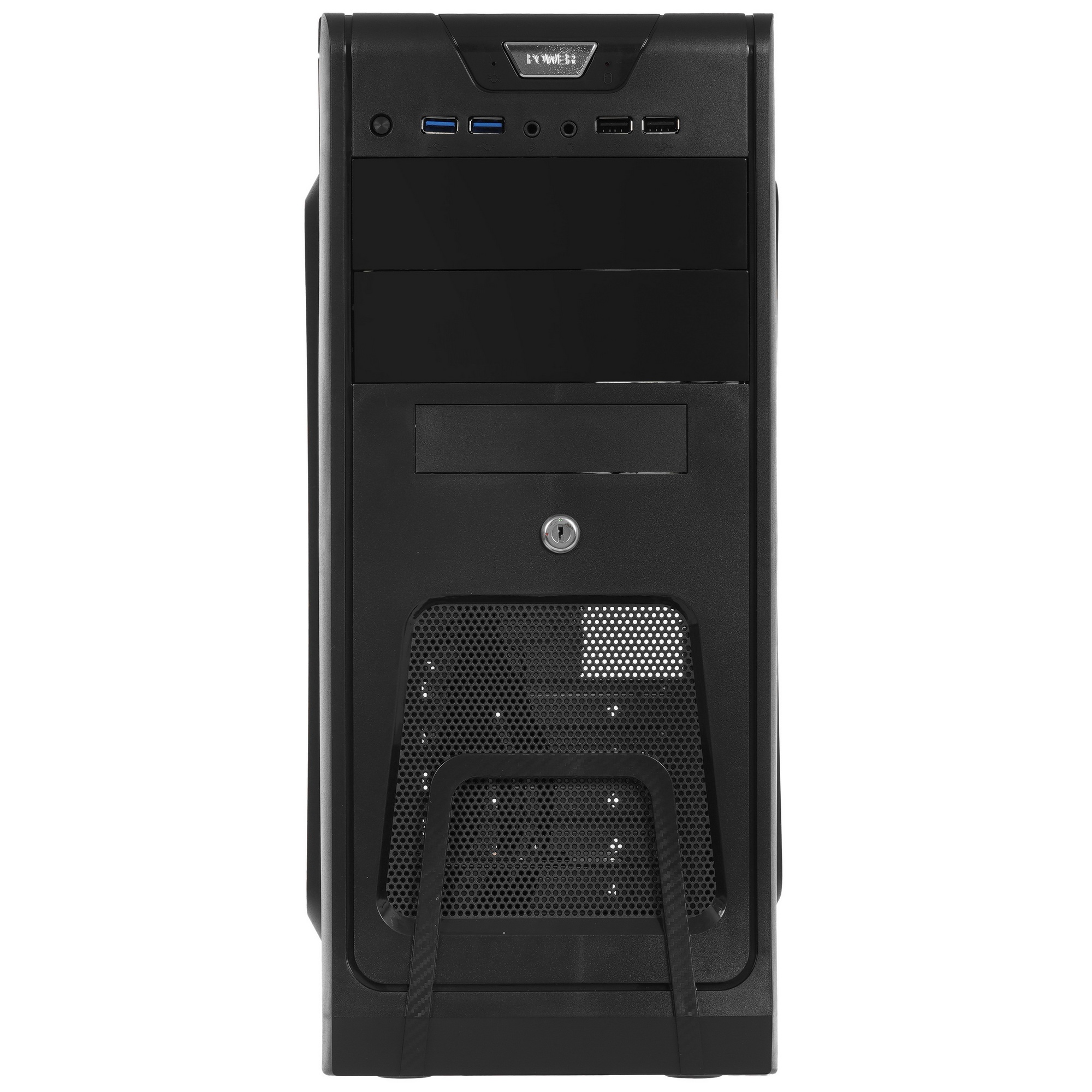 Компьютерный корпус Miditower ExeGate CP-603UB Black, ATX, , 2*USB+2*USB3.0, Audio, замок бл