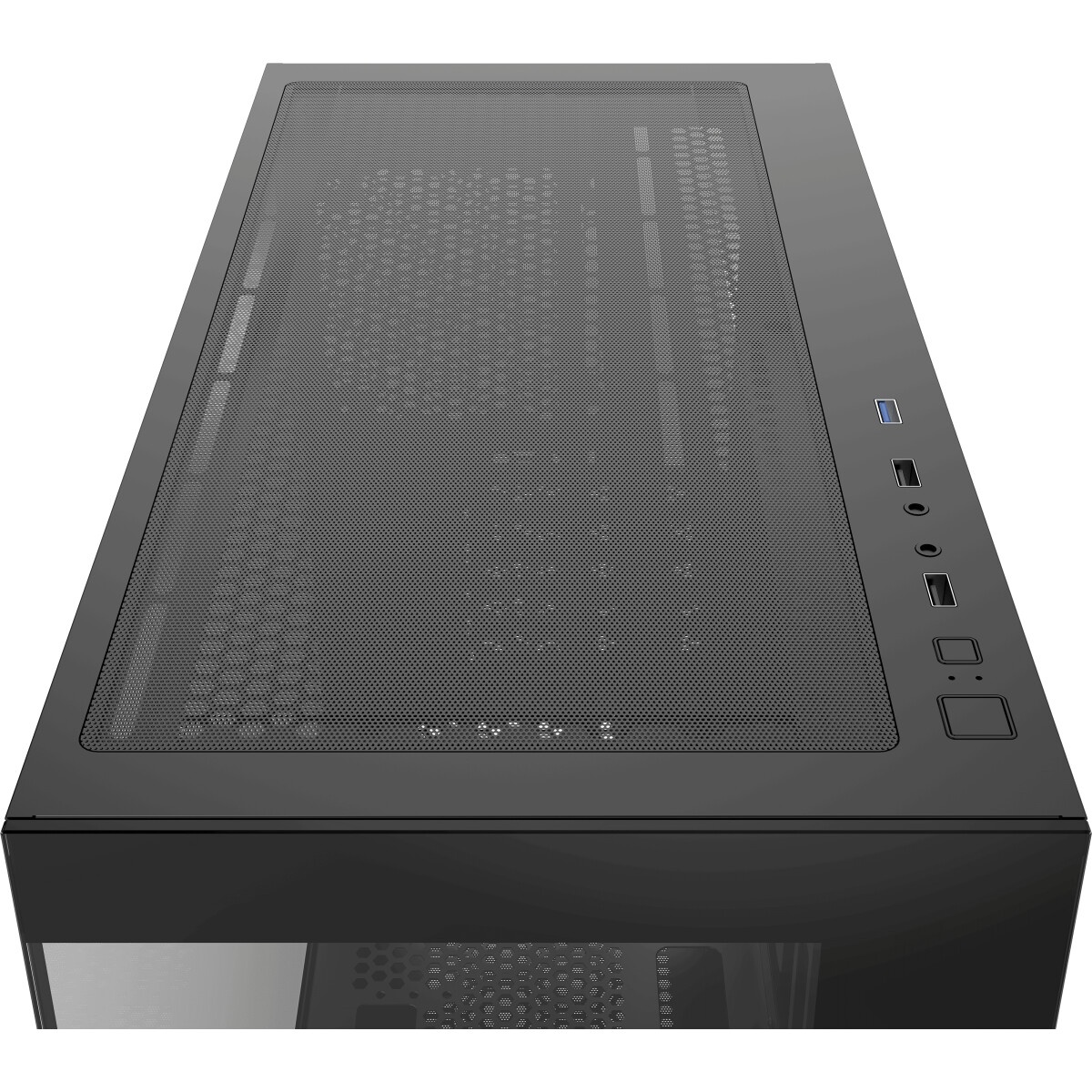 Корпус Minitower ExeGate i3 SEA (mATX, без БП, 1*USB+1*USB3.0, HD аудио, черный, 1 вент. 12см с RGB