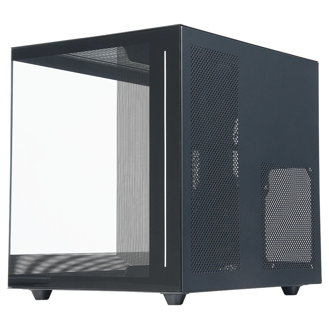 Корпус Minitower ExeGate i3 SEA (mATX, без БП, 1*USB+1*USB3.0, HD аудио, черный, 1 вент. 12см с RGB