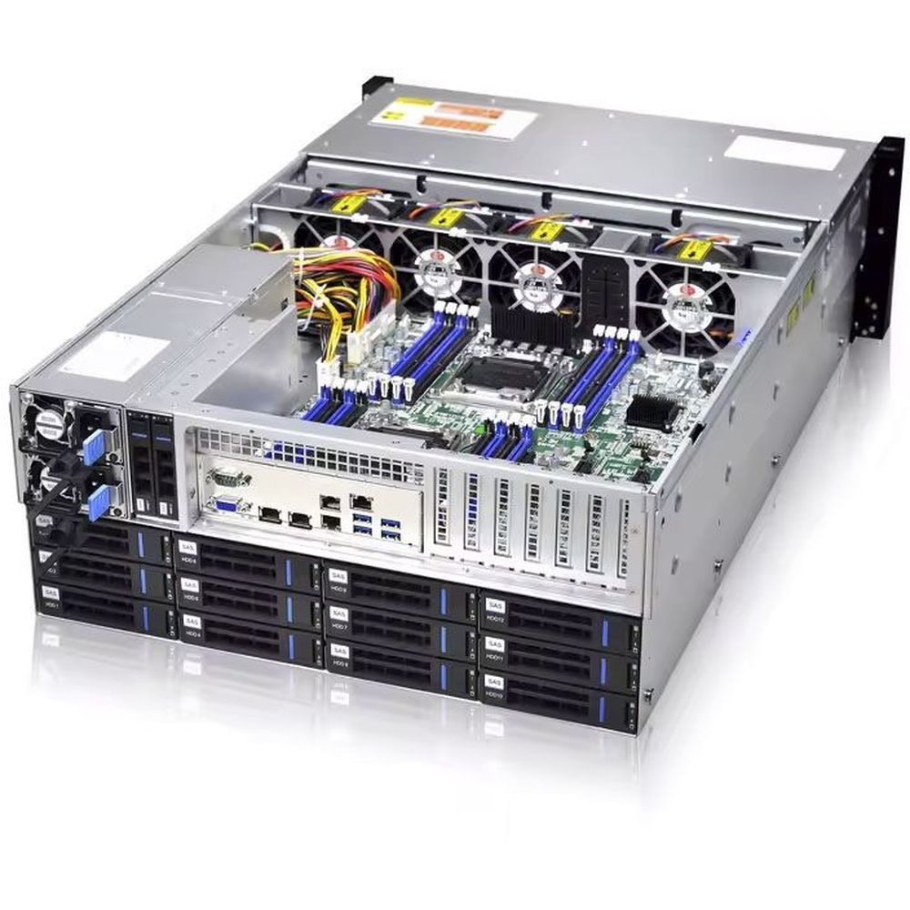 Серверный корпус 4U 36bay chassis ,Expander backplane rear 2*2.5"SAS/SATA 1300W 1+1 EU power cables