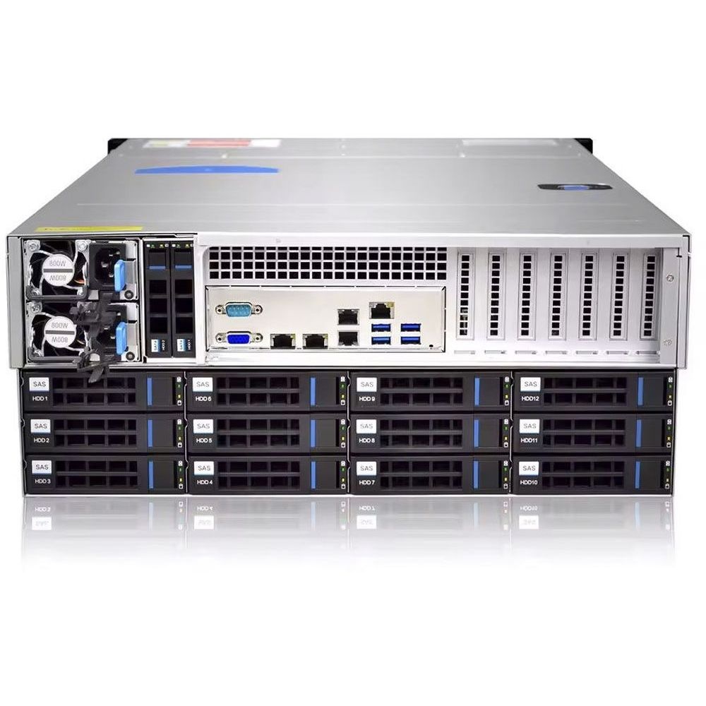 Серверный корпус 4U 36bay chassis ,Expander backplane rear 2*2.5"SAS/SATA 1300W 1+1 EU power cables