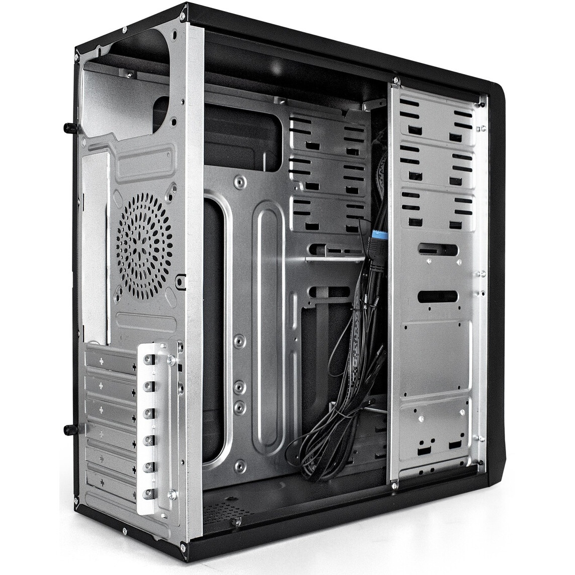 Корпус Miditower ExeGate CP-603-UNS350 (ATX, БП UNS350 с вент. 12см, 2*USB, аудио, черный)