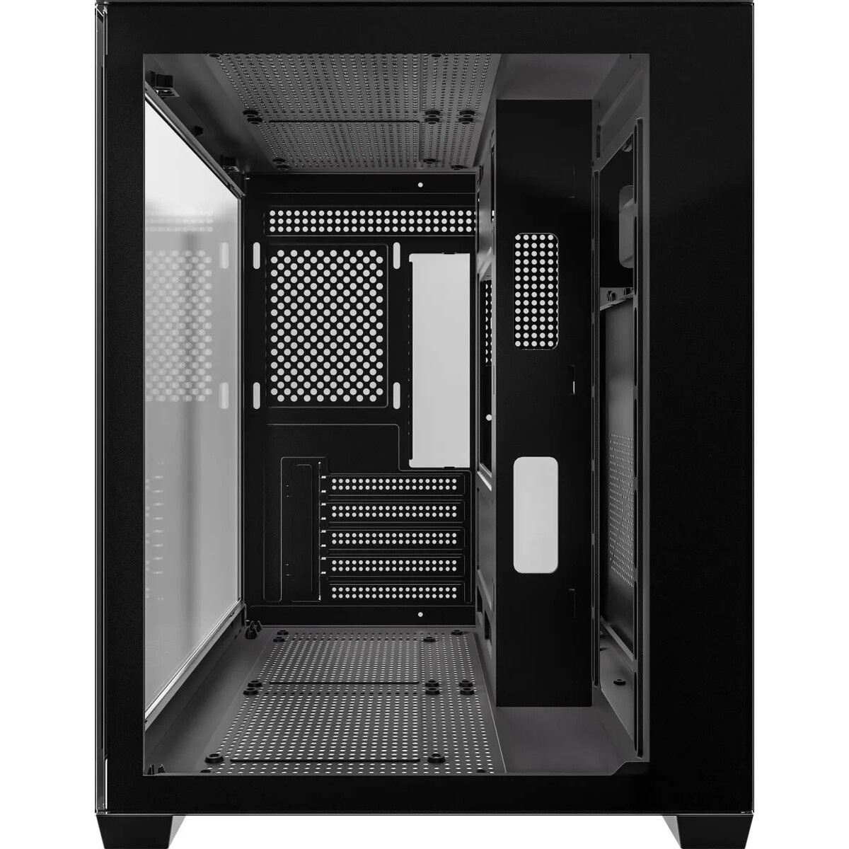 Компьютерный корпус Ginzzu CL475 mATX FAN 3*12LC4 передняя панель Стекло