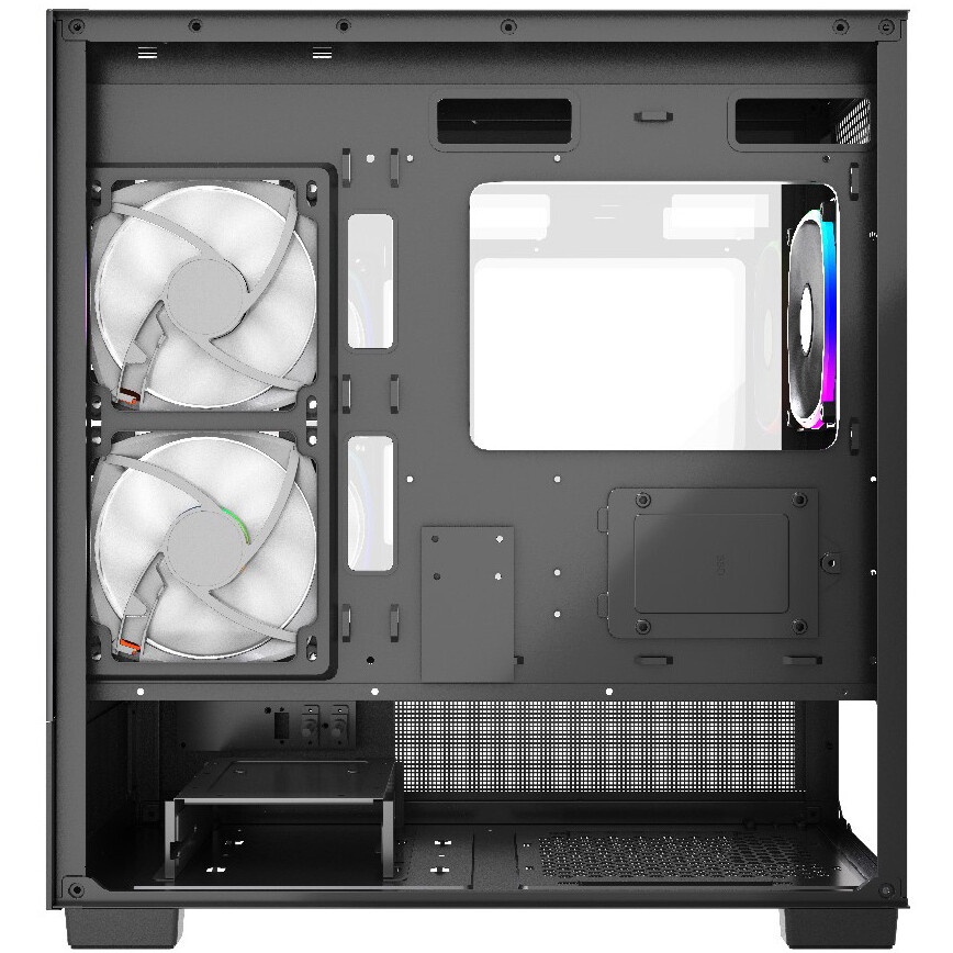 Компьютерный корпус Ginzzu CL475 mATX FAN 3*12LC4 передняя панель Стекло