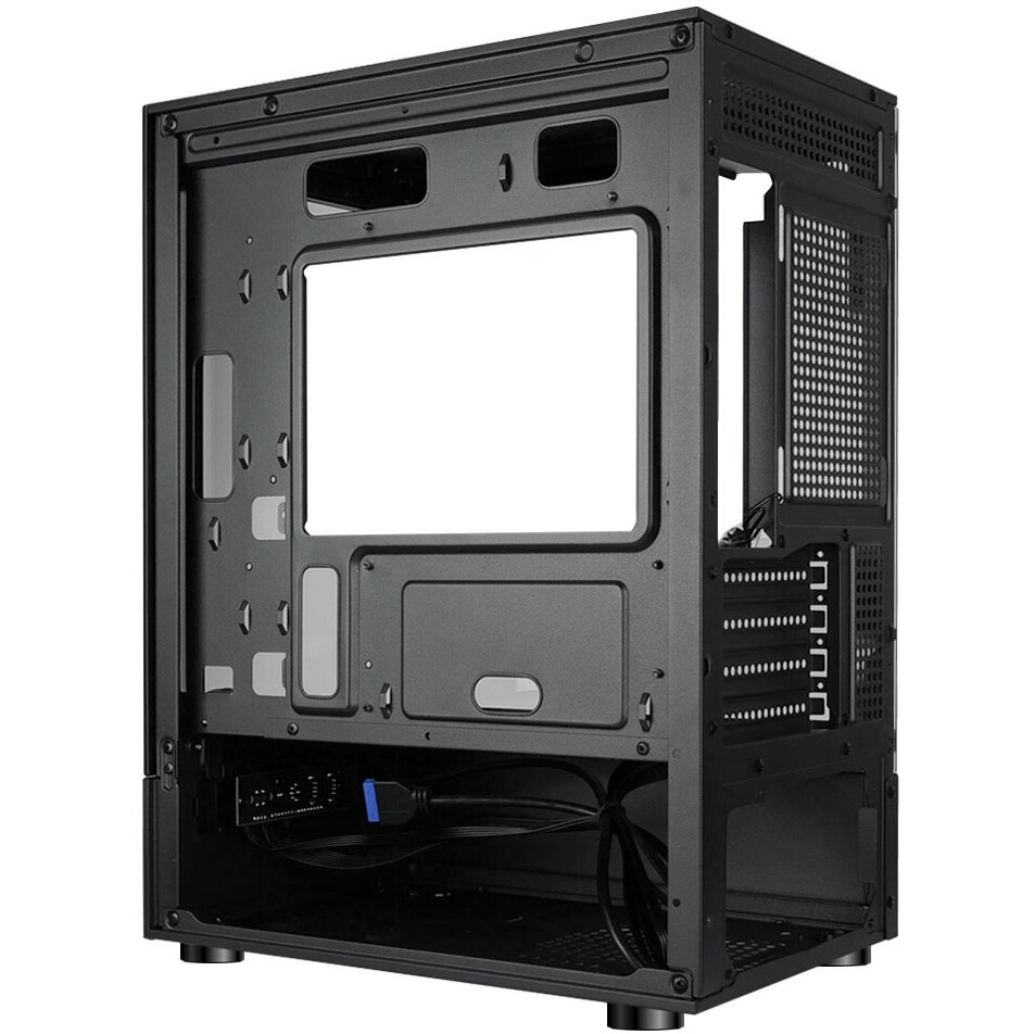 Компьютерный корпус Ginzzu CL475 mATX FAN 3*12LC4 передняя панель Стекло