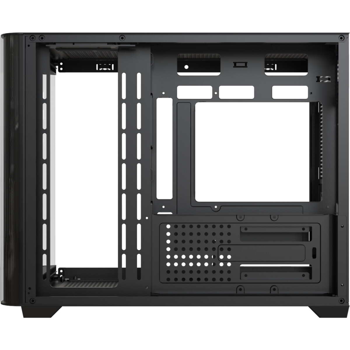 Компьютерный корпус Ginzzu CL475 mATX FAN 3*12LC4 передняя панель Стекло