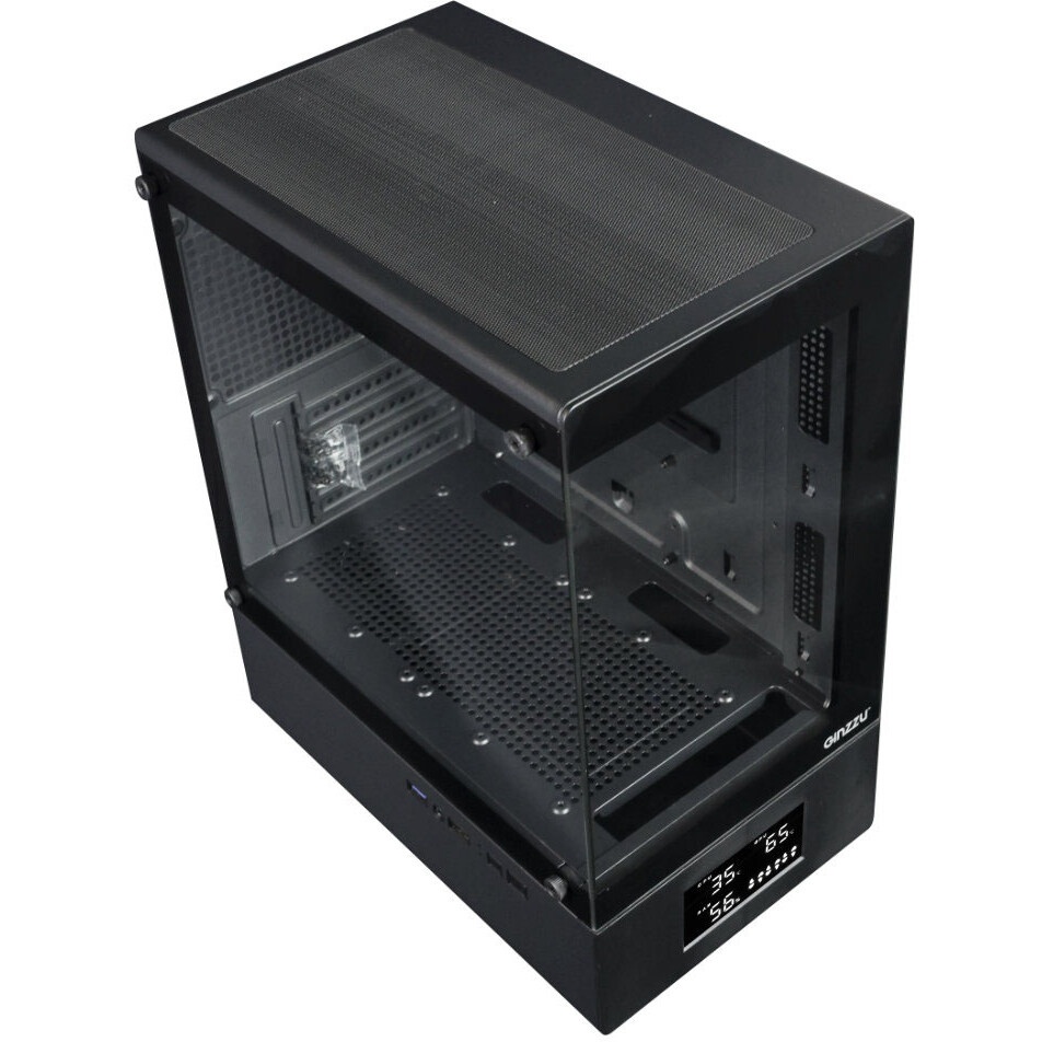 Компьютерный корпус Ginzzu CL475 mATX FAN 3*12LC4 передняя панель Стекло