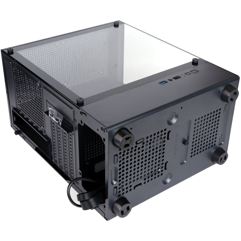 Компьютерный корпус Ginzzu CL475 mATX FAN 3*12LC4 передняя панель Стекло