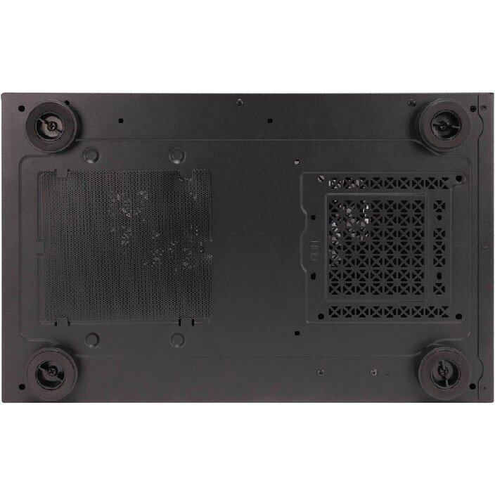 Корпус без блока питания HSPD F711-TGBK, Panoramic Full Tower, Black, TG, 0.7 SPCC, no fans ATX, mAT