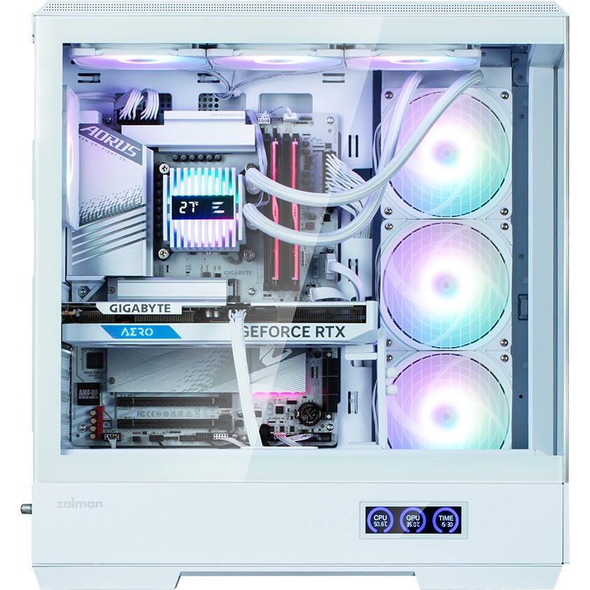 Корпус ZALMAN CHRONIX, ATX, WHITE, WINDOW, 1xCombo (3.5’’ or 2.5’’), 1x3.5’’HDD, 2x2.5’’SSD, 1xUSB2.