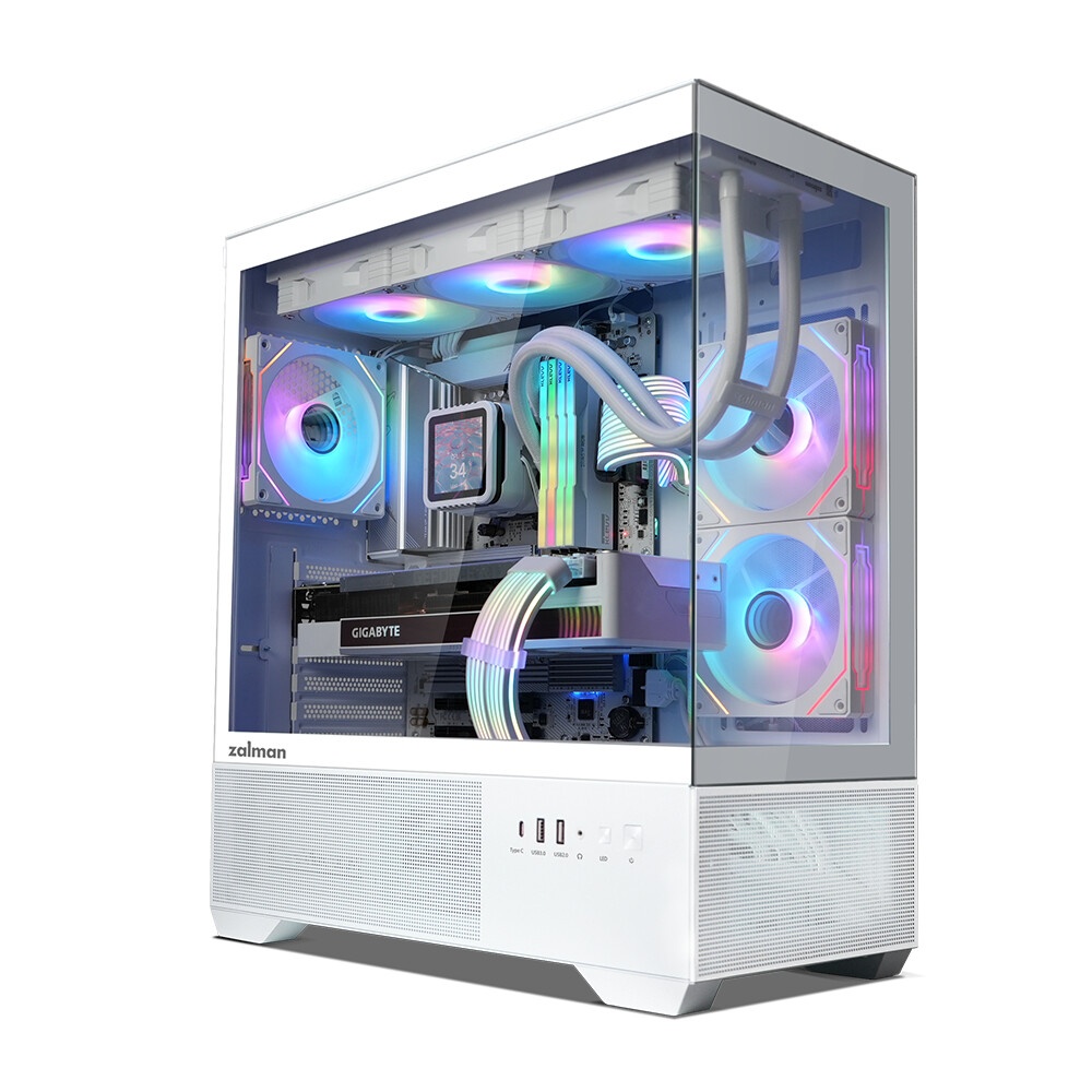 Корпус ZALMAN CHRONIX, ATX, WHITE, WINDOW, 1xCombo (3.5’’ or 2.5’’), 1x3.5’’HDD, 2x2.5’’SSD, 1xUSB2.