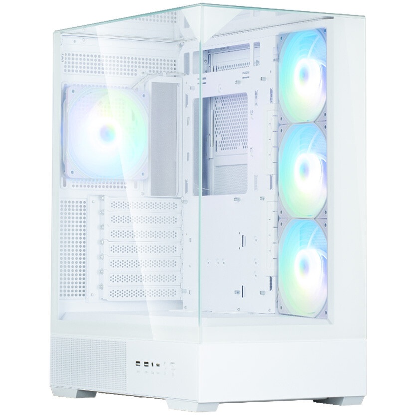 Корпус ZALMAN CHRONIX, ATX, WHITE, WINDOW, 1xCombo (3.5’’ or 2.5’’), 1x3.5’’HDD, 2x2.5’’SSD, 1xUSB2.